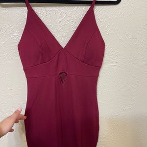 maroon dress